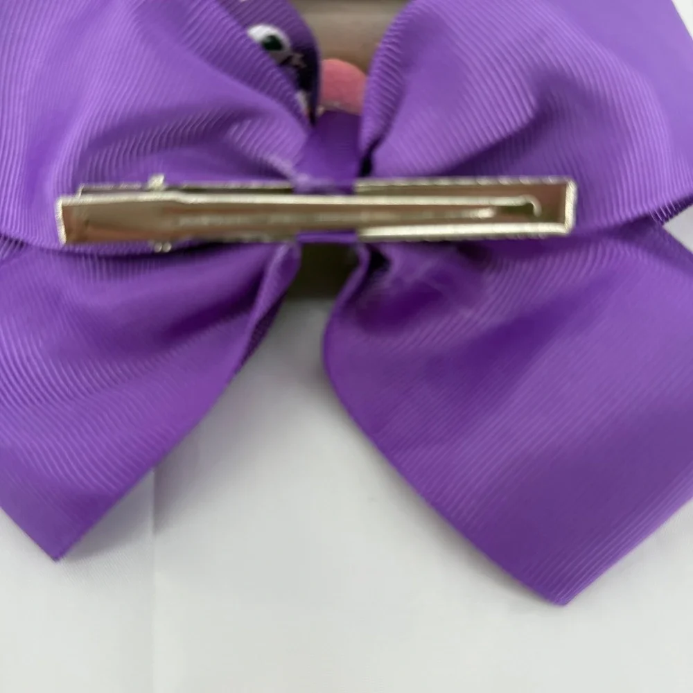 Halloween‎ Hair Bow Purple Grosgrain Ribbon Pumpkin Ghost Bat Hair Clip
